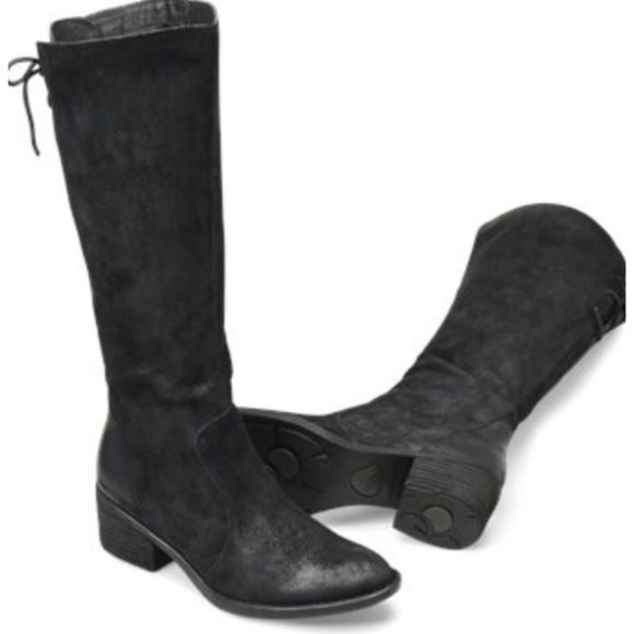 Born Shoes - Born Felicia Knee High Suede Distressed Leather Tall
Heeled Boots Size 7.5 M